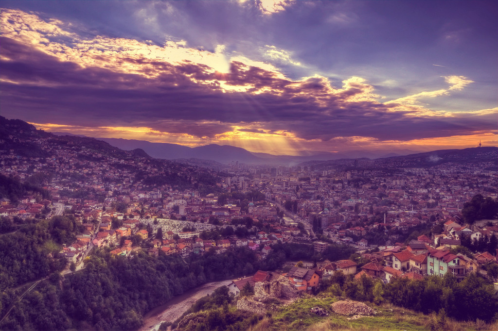 Panorama of Sarajevo, Bosnia and Herzegovina, where Hedron is based